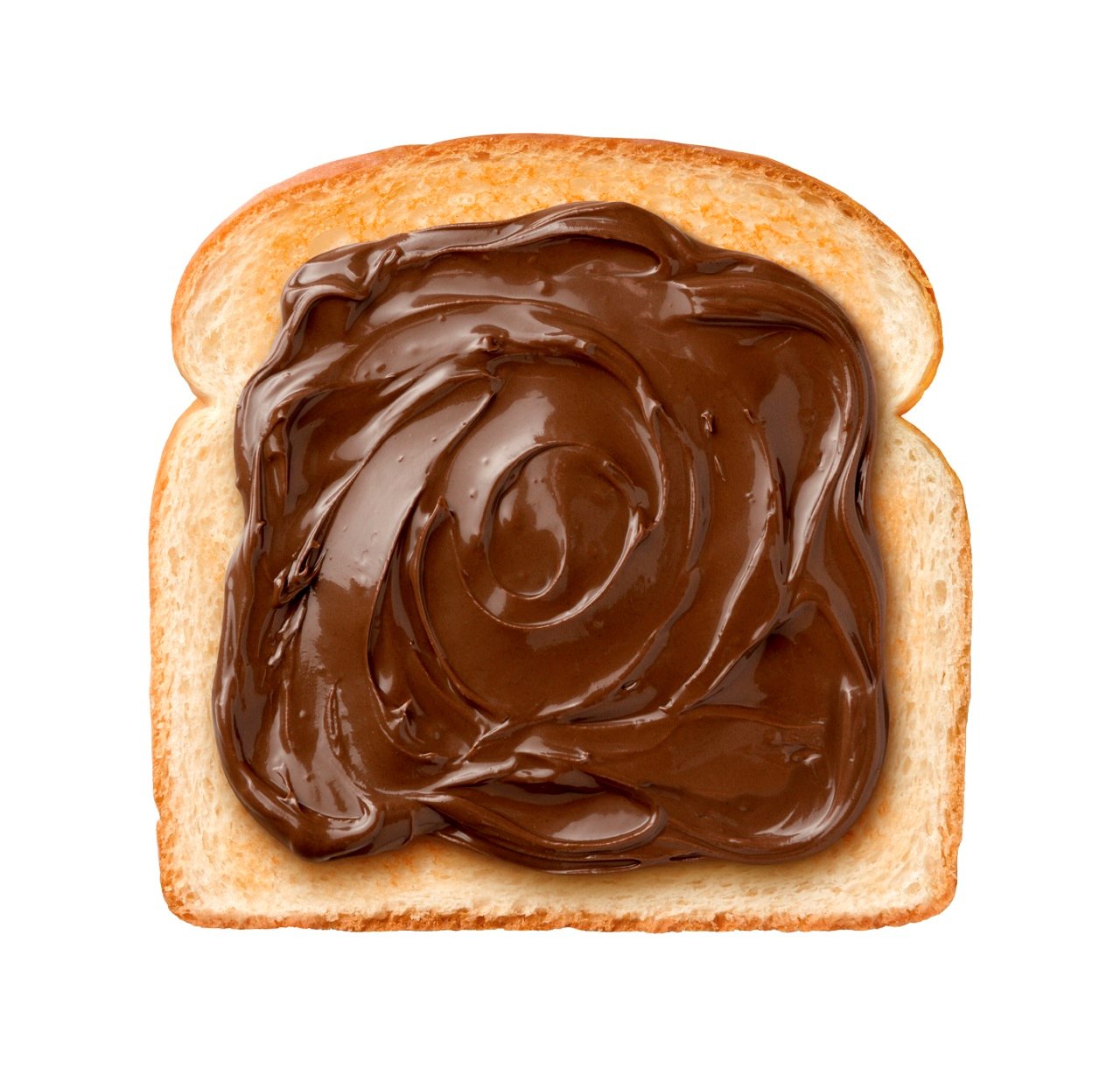 chocolate, spread, toast, crust, swirl, breakfast, bread, brown, nutella, sweet, snack, food, tasty, slice, dessert, creamy, calories, hazelnut, sandwich, delicious, cocoa, nougat, nutrition, eat, isolated, isolated on white, closeup, object, nobody, white background, cut out, studio shot, single object, ingredient, portion, 