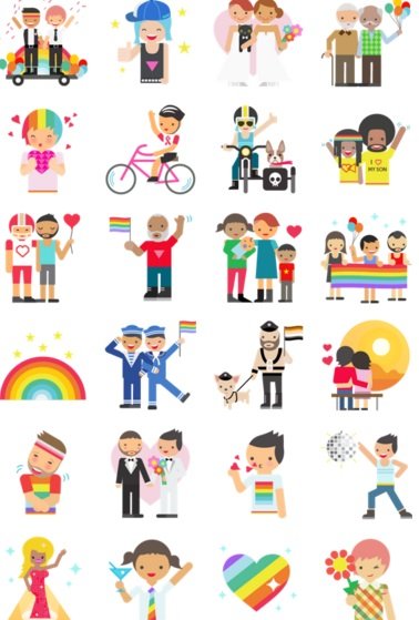 pride collection facebook emojis 2