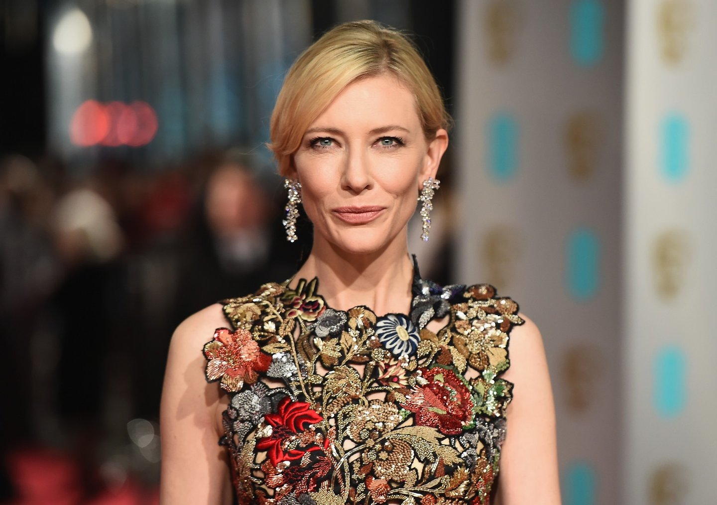 LONDON, ENGLAND - FEBRUARY 14: Cate Blanchett attends the EE British Academy Film Awards at the Royal Opera House on February 14, 2016 in London, England. (Photo by Ian Gavan/Getty Images)