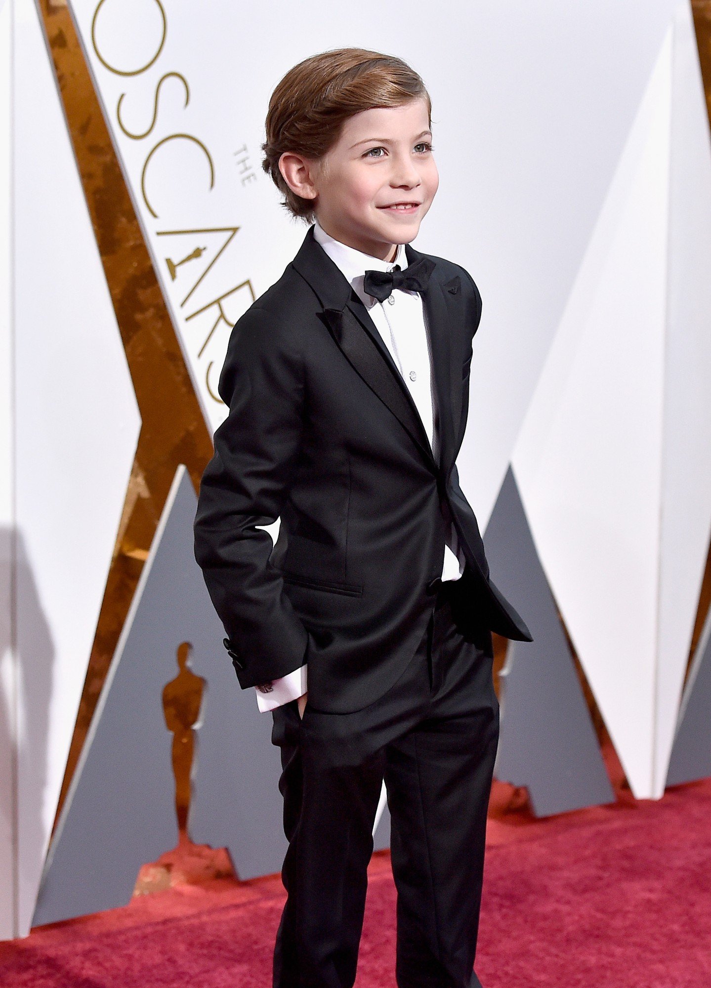 HOLLYWOOD, CA - FEBRUARY 28: Actor Jacob Tremblay attends the 88th Annual Academy Awards at Hollywood & Highland Center on February 28, 2016 in Hollywood, California. (Photo by Kevork Djansezian/Getty Images)