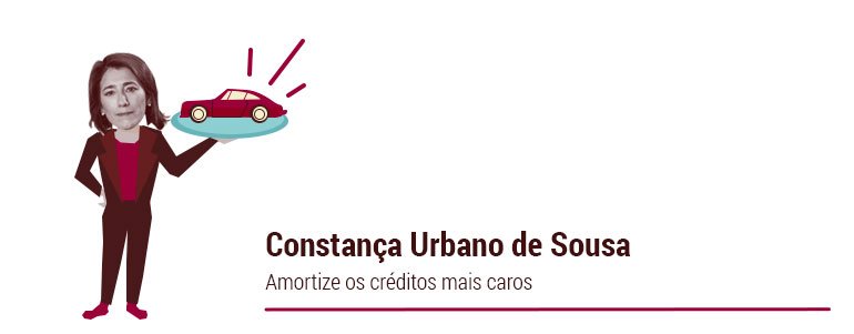 ConstanÃ§a Urbano de Sousa: Amortize os crÃ©ditos mais caros