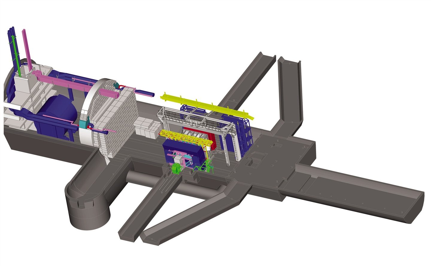 O detetor de LHCb não precisa de ter o formato de um barril, como o de ATLAS e CMS, porque as partículas (e antipartículas) que estuda viajam próximas dos feixes originais - Richard Jacobsson/CERN