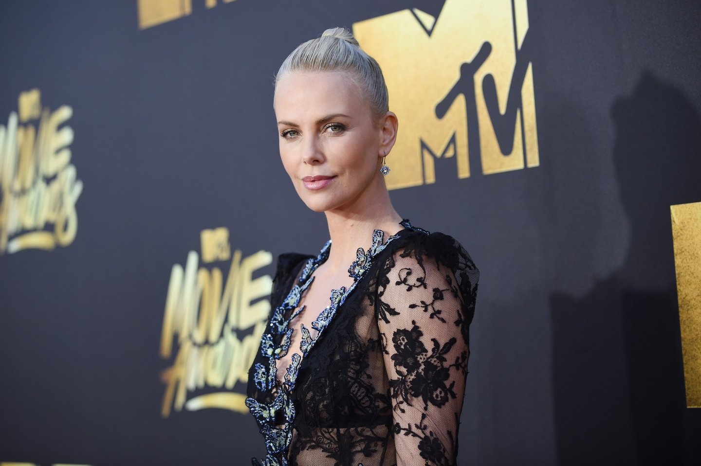 BURBANK, CALIFORNIA - APRIL 09: Actress Charlize Theron attends the 2016 MTV Movie Awards at Warner Bros. Studios on April 9, 2016 in Burbank, California. MTV Movie Awards airs April 10, 2016 at 8pm ET/PT. (Photo by Emma McIntyre/Getty Images for MTV)
