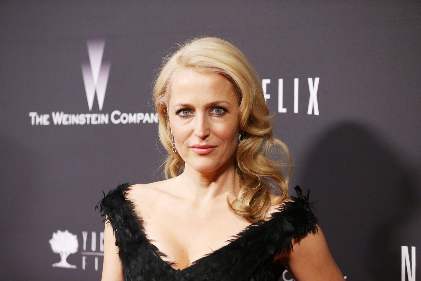 BEVERLY HILLS, CA - JANUARY 12: Gillian Anderson arrives at The Weinstein Company and NetFlix 2014 Golden Globe Awards after party held on January 12, 2014 in Beverly Hills, California. (Photo by Michael Tran/FilmMagic)