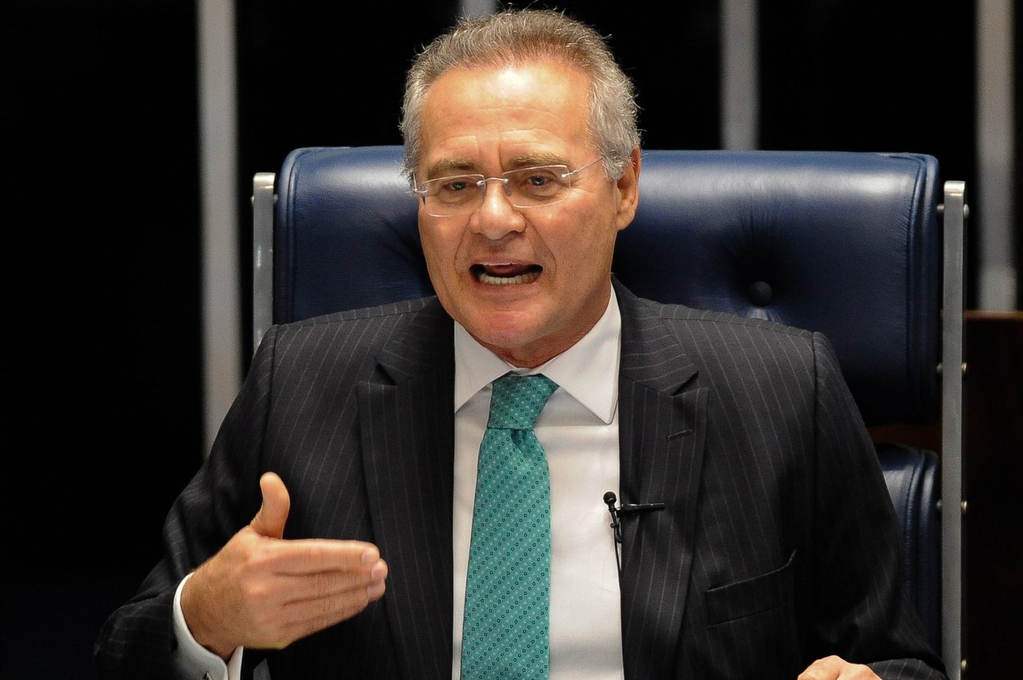 Brazilian Senate President Renan Calheiros speaks during a Senate's a plenary session in Brasilia, on June 7, 2016. Brazil's Prosecutor General Rodrigo Janot has asked the Supreme Court to authorize the arrests of Senate President Renan Calheiros, former Brazilian president Jose Sarney, Senator Romero Juca and powerful lawmaker Eduardo Cunha, O Globo newspaper reported. / AFP / ANDRESSA ANHOLETE (Photo credit should read ANDRESSA ANHOLETE/AFP/Getty Images)