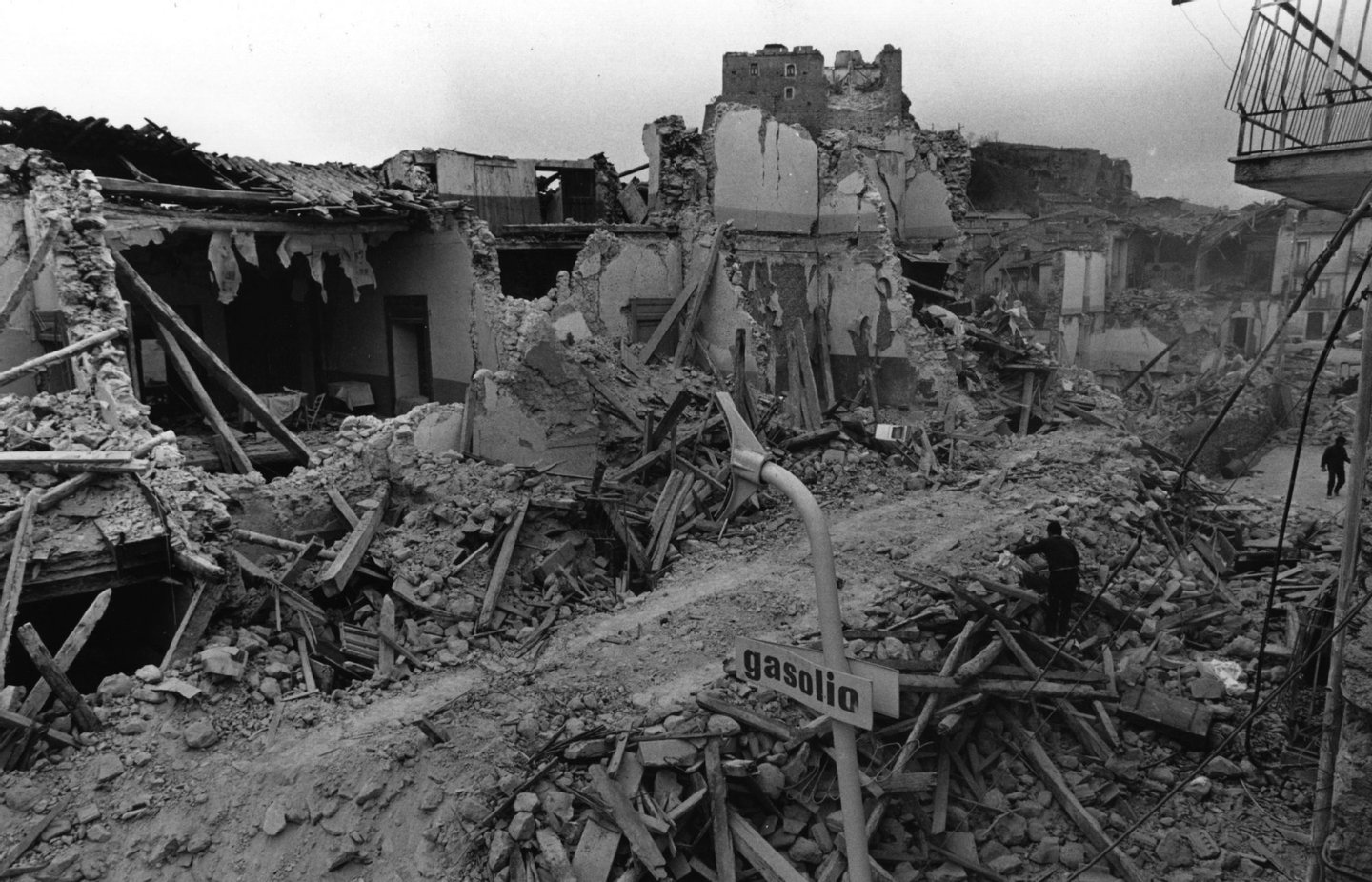 circa 1980: Ruins left after an earthquake hit Southern Italy. (Photo by Evening Standard/Getty Images)