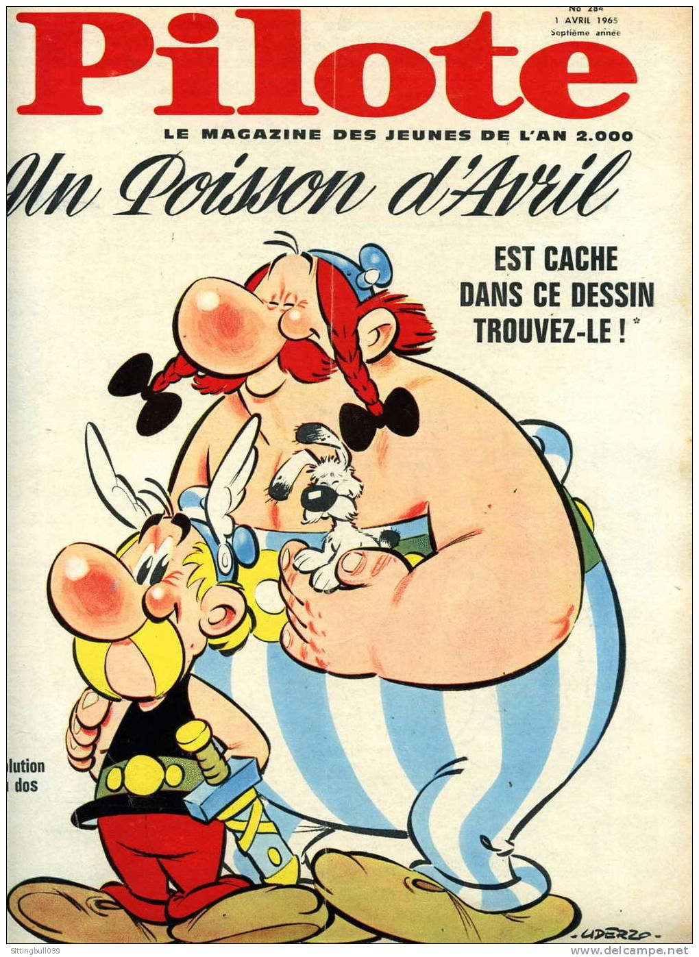 A revista "Pilote" com Asterix e Obelix na capa