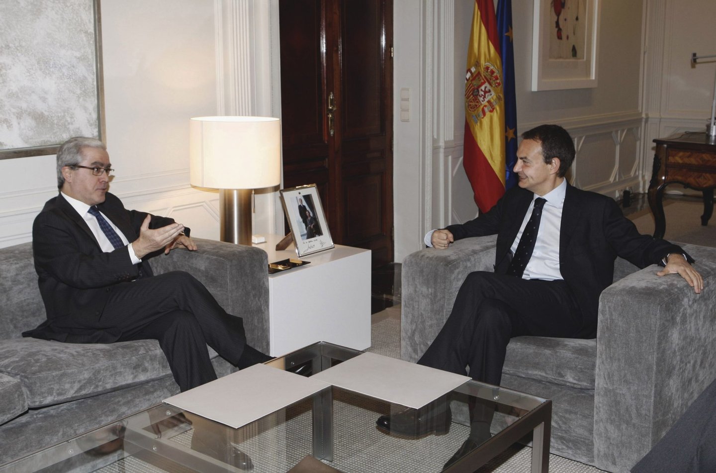 MendonÃ§a e Moura com Zapatero, quando era embaixador de Portugal em Madrid
