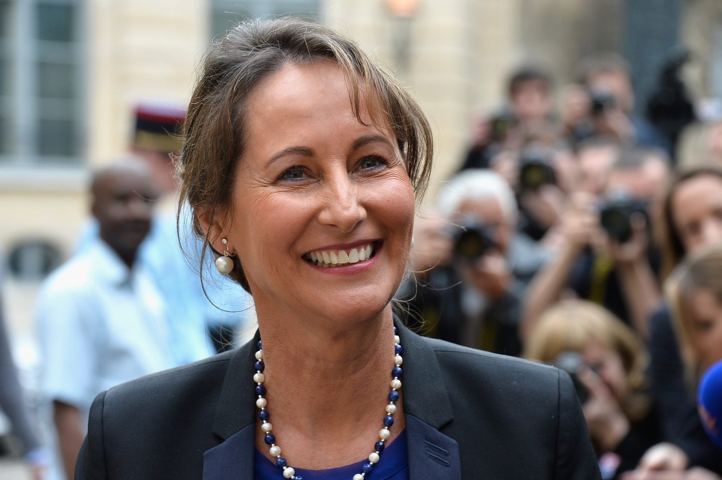 PARIS, FRANCE - APRIL 02: Newly appointed French Minister of the Ecology, Sustainable development and Energy, Segolene Royal attends the take over ceremony on April 2, 2014 in Paris, France. (Photo by Pascal Le Segretain/Getty Images)