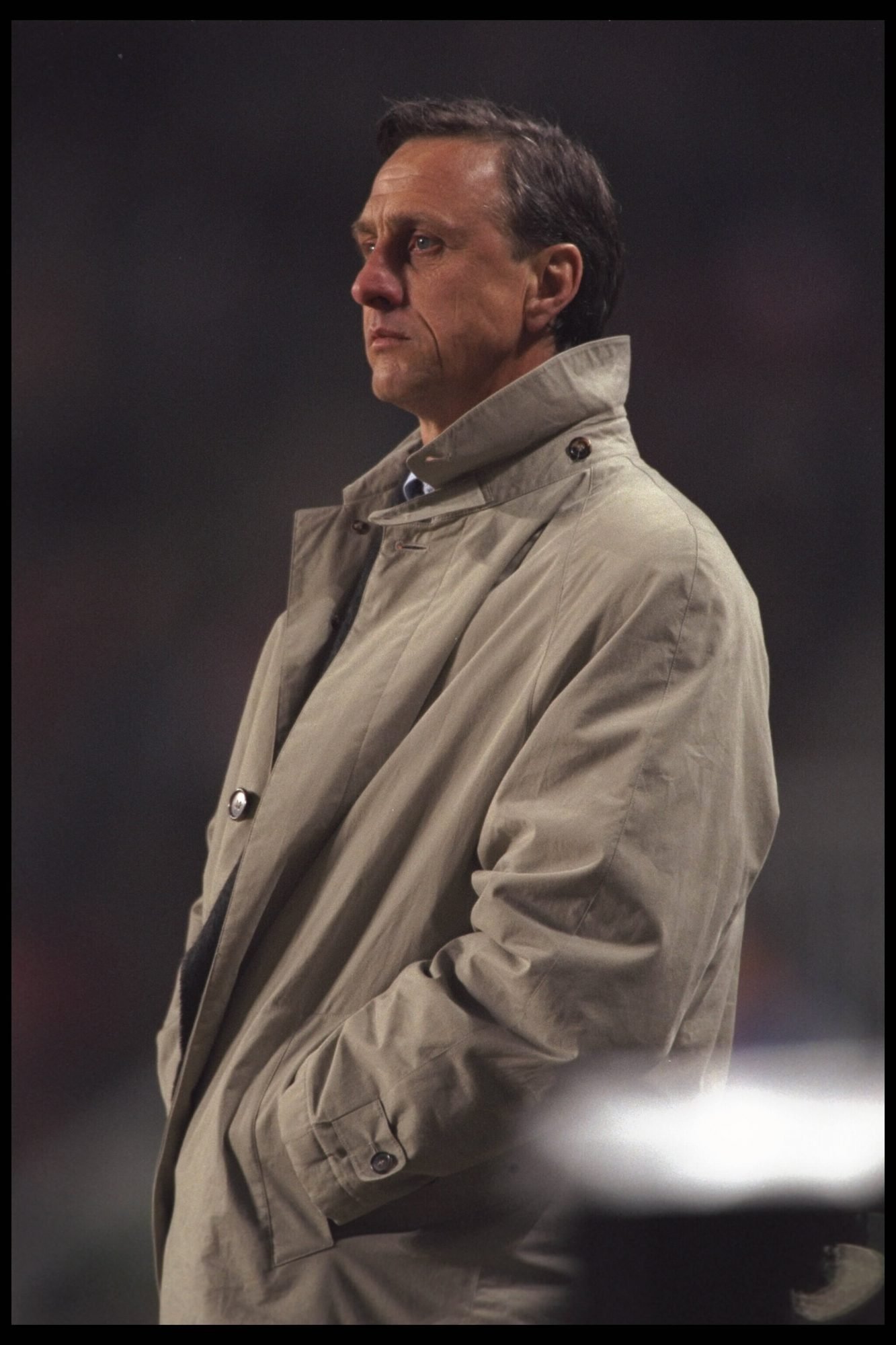 18 Mar 1996: A portrait of Johan Cryuff the manager of Barcelona