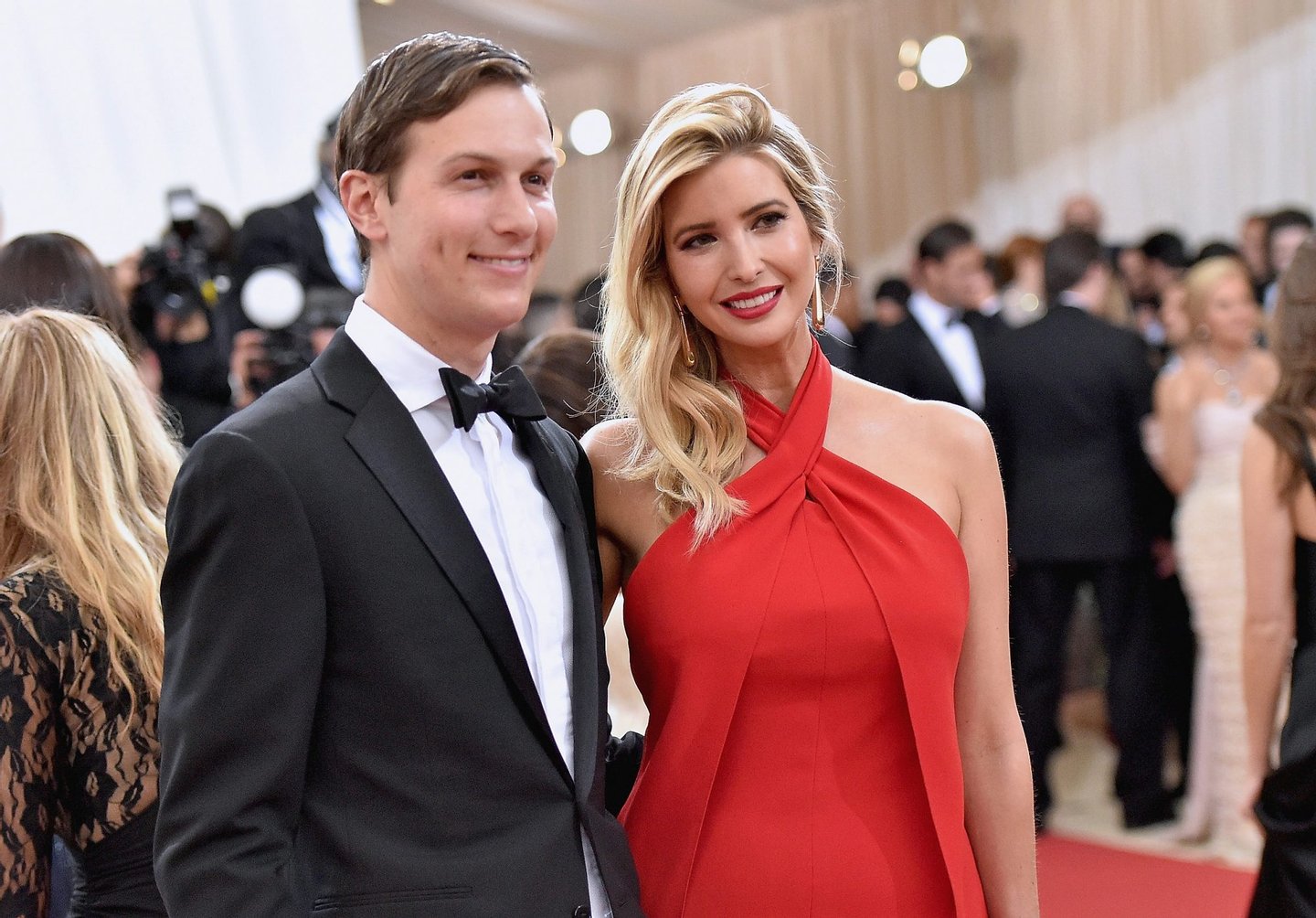 NEW YORK, NY - MAY 02: Jared Kushner and wife Ivanka Trump attend the "Manus x Machina: Fashion In An Age Of Technology" Costume Institute Gala at Metropolitan Museum of Art on May 2, 2016 in New York City. (Photo by Mike Coppola/Getty Images for People.com)