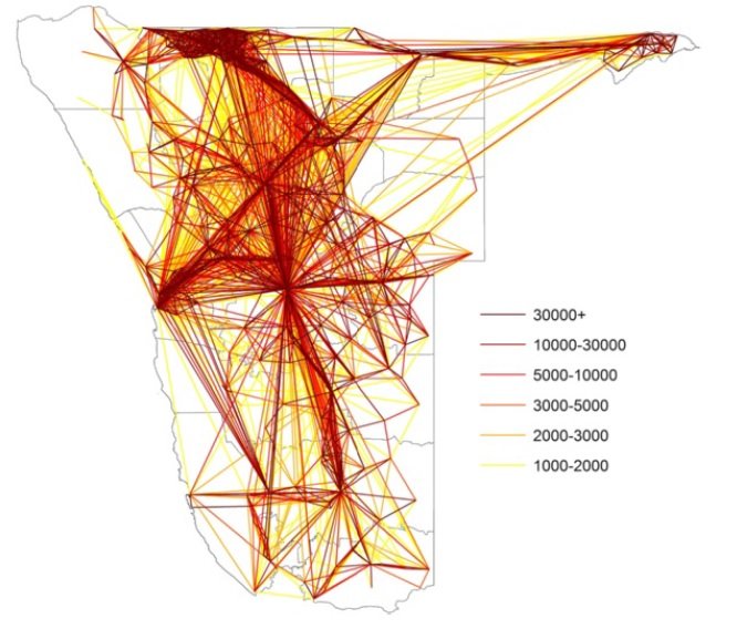Mapa de movimentações