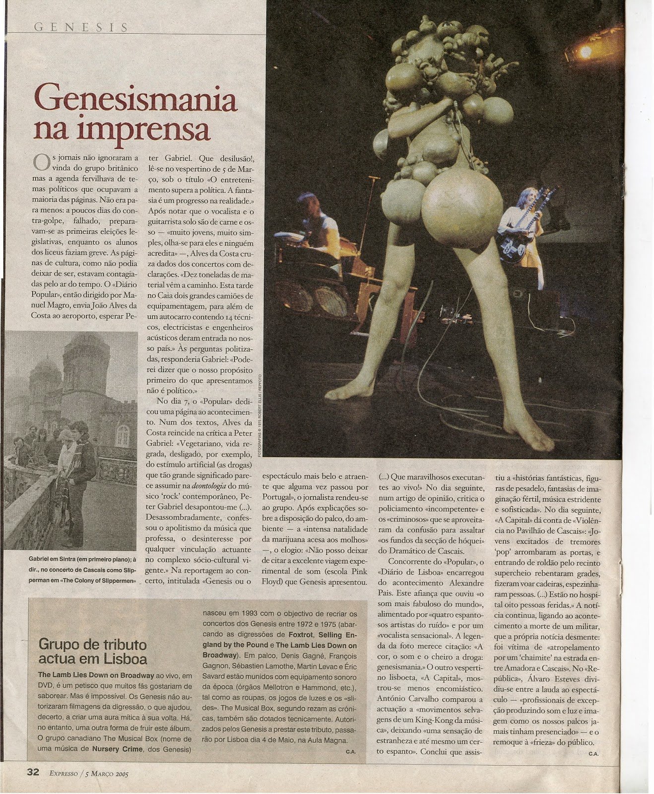 página 32 do jornal Expresso, 5 Março 2005