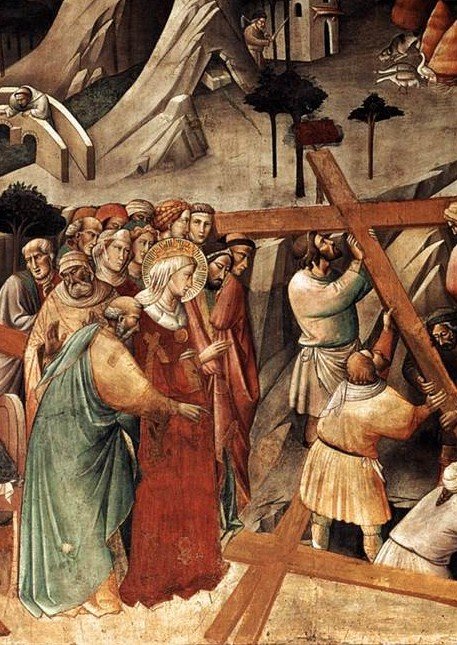 O achamento da Vera Cruz em Jerusalém pela imperatriz Helena, mãe de Constantino. Agnolo Gadi, 1380