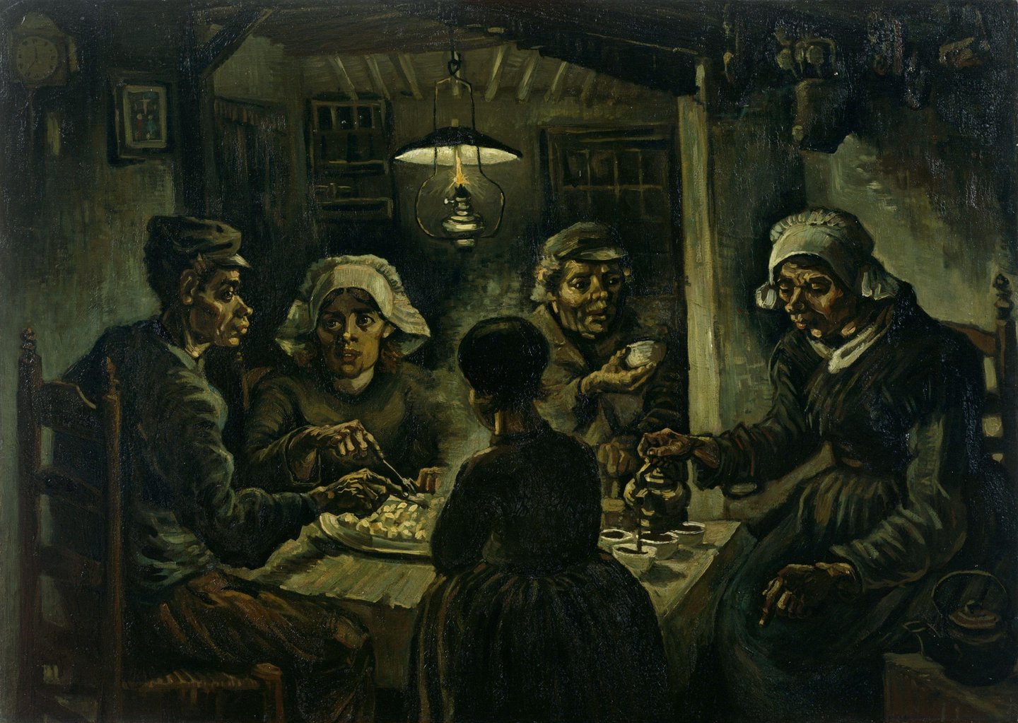 Os Comedores de Batatas de Van Gogh (1885), obra que vai marcar, entre outras, a obra do cineasta húngaro Bela Tarr, "O Cavalo de Turim"