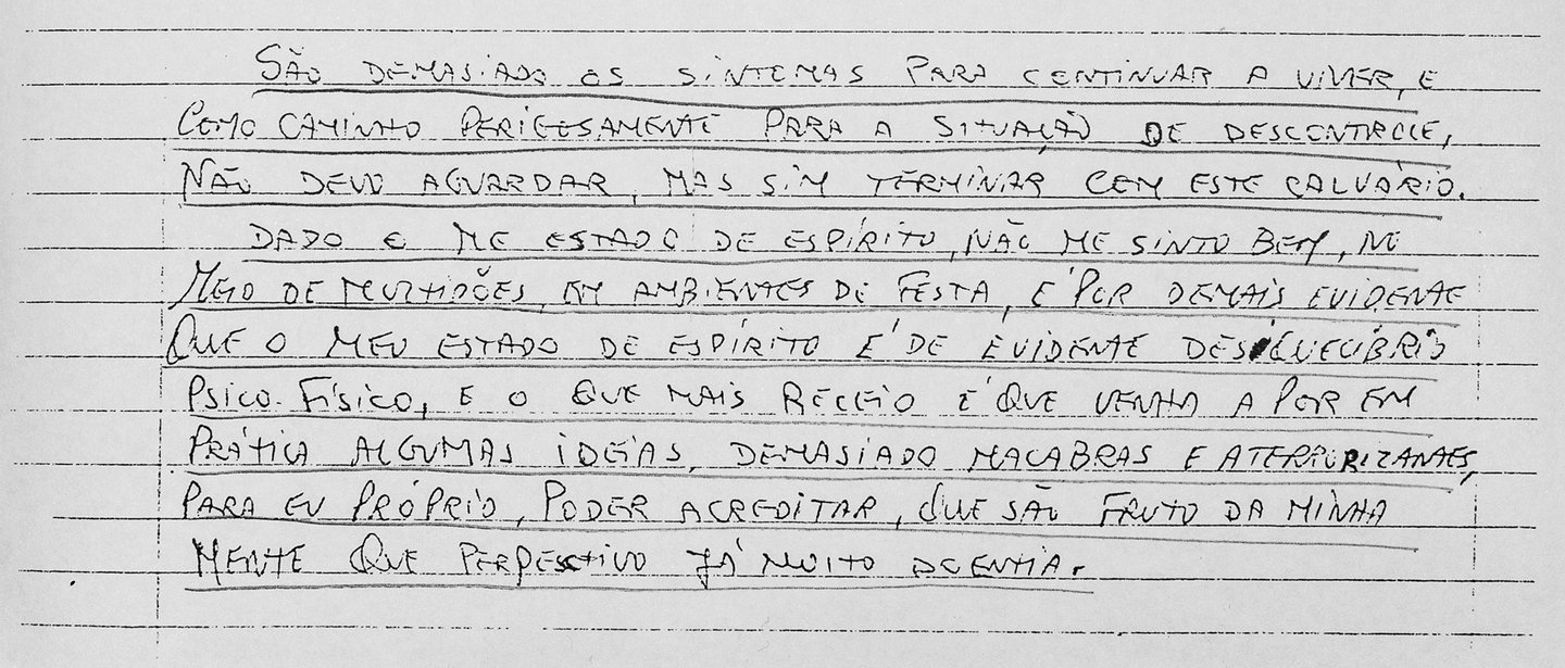 Excerto do diário de Vítor Jorge