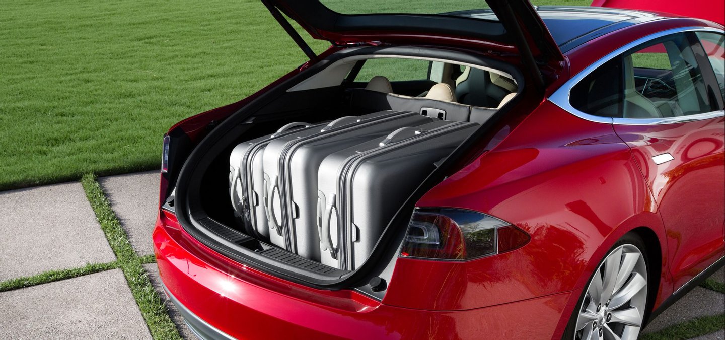 tesla model 3 bike in trunk