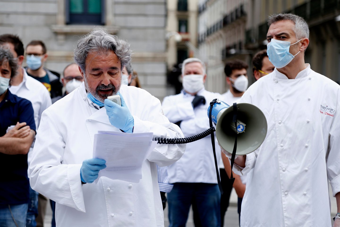 Spanish Chefs Protest In Madrid