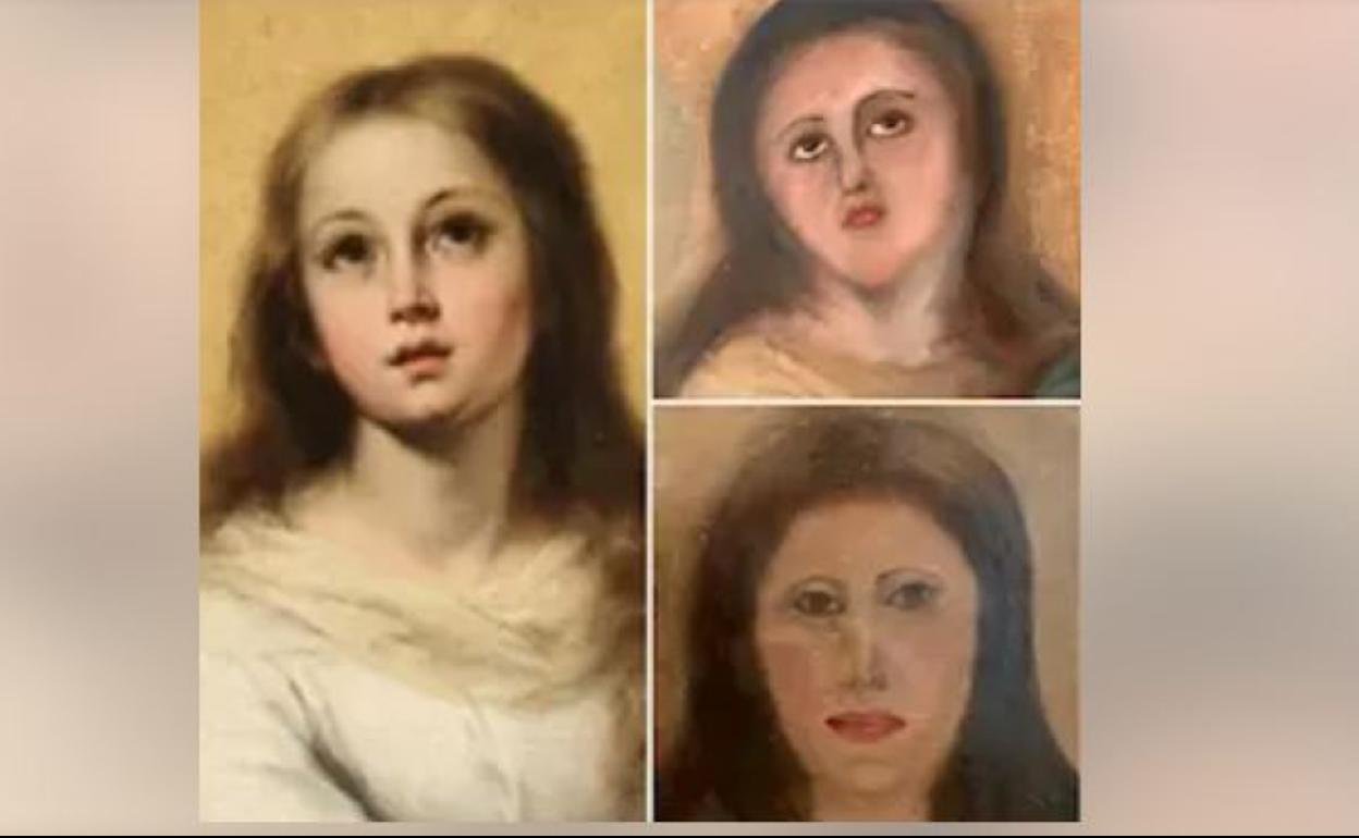 O original e as duas tentativas de restauro