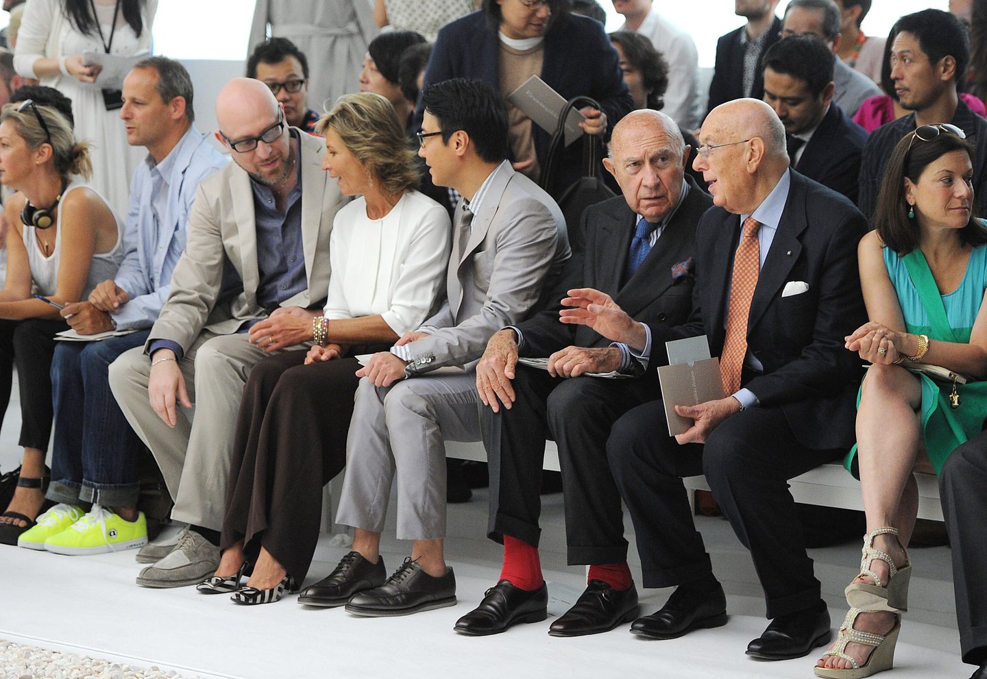 Ermenegildo Zegna Backstage & Front Row - Milan Fashion Week Spring/Summer 2012