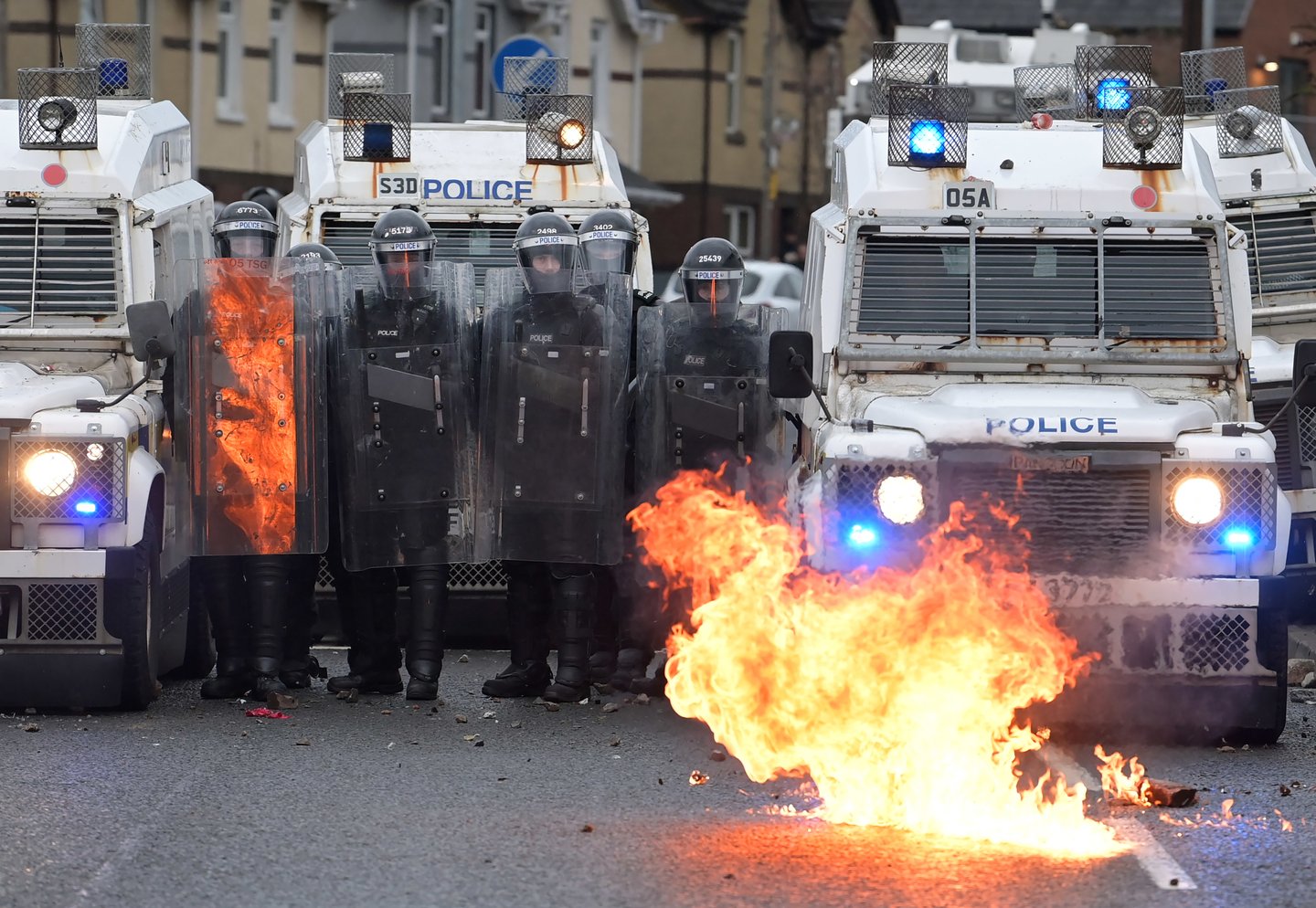 Nationalists Attack Police On The Springfield Road In Belfast