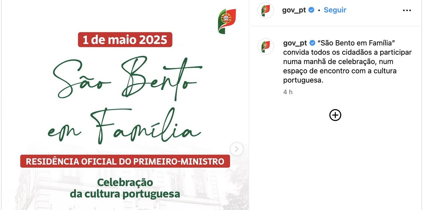 Evento adiado não tem referências ao 25 de Abril