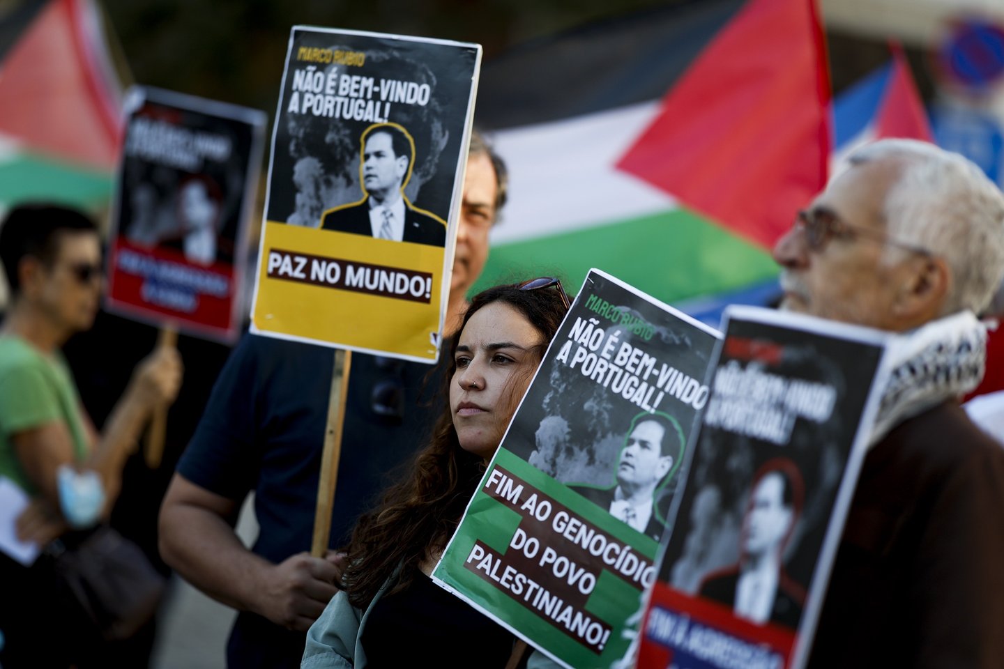 Rubio. 300 pessoas protestam contra visita a Portugal